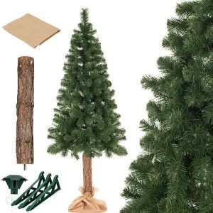 Springos Choinka Na Pniu 220 Cm Sztuczna Sosna Drzewko Bożonarodzeniowe 32761