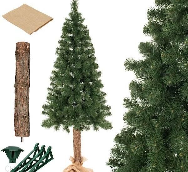 Springos Choinka Na Pniu 220 Cm Sztuczna Sosna Drzewko Bożonarodzeniowe 32761