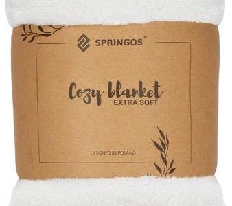 Springos Narzuta Na Łóżko Pled 150x200cm Koc Na Kanapę Popielaty