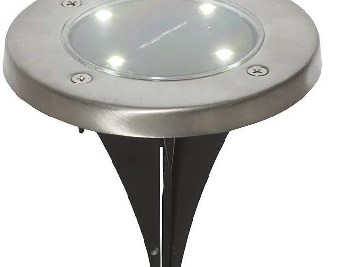 Star Trading Solarne Lampy Ogrodowe Led 3Szt. Lawnlight W Kolorze Srebrnym 12cm