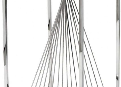 Stojak Na Kwiaty Geometryczny Srebrny Glam2 L 74cm