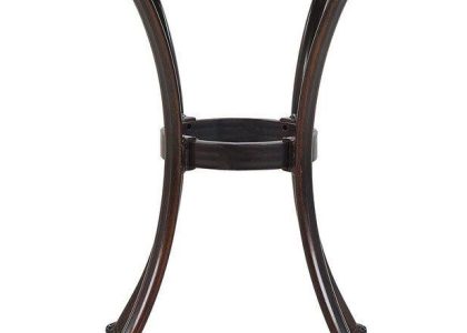Stół Ogrodowy Okrągły 65Cm Brązowy Bovino