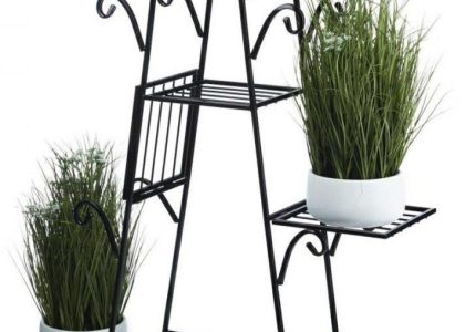 Stylowy Stojak Metalowy Kwietnik 115 Cm