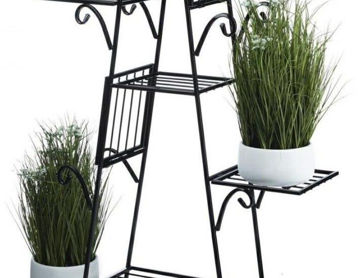 Stylowy Stojak Metalowy Kwietnik 115 Cm