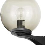 Su-Ma Lampa Ścienna Kinkiet Kula Biała/Dymiona, 20/25/30Cm Ogrodowa Zewnętrzna 1X E27 Kule K K30121Kd250 Przydymiony