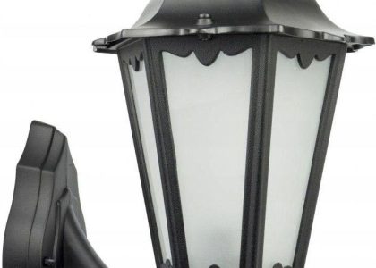 Su-Ma Lampy Ogrodowe Polski Producent Suma Czarna Lampa Ogrodowa Elewacyjna Kinkiet Retro