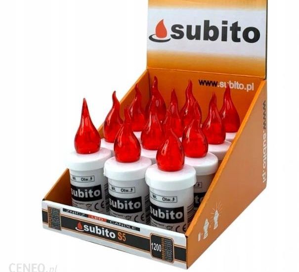 Subito Wkład Elektryczny S5 Czerwony Znicz 12szt. (SUBITOS5)