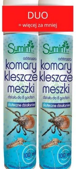 Sumin Aerozol Do Odstraszania Komarów I Kleszczy 100Ml Duopak