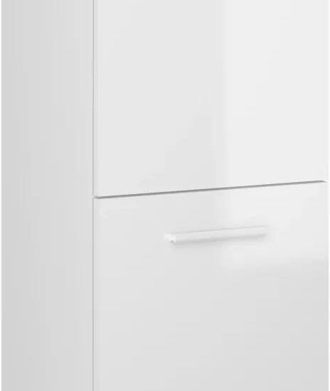 Szafka Łazienkowa Biała Wysoki Połysk 30X30X80 Cm Płyta 13452-804994