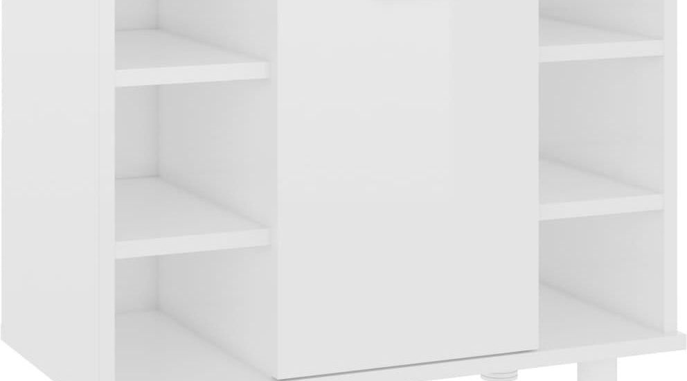 Szafka Łazienkowa Wysoki Połysk Biała 60X32X53 5Cm Płyta