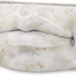 Szara Osłonka Usta Na Kwiaty Cement 16,5x26x15,5cm