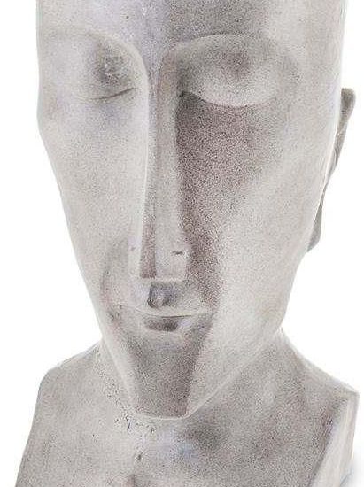 Szara Twarz Osłonka Ceramika Donica 34x19x20cm