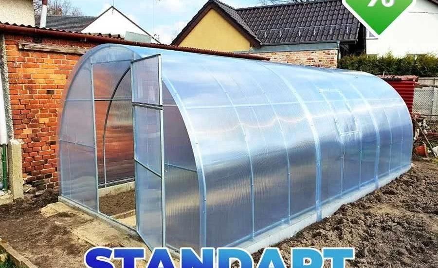 Szklarnia Estreya Standart Profil 20x20mm 3×6 m, poliwęglan 6 mm