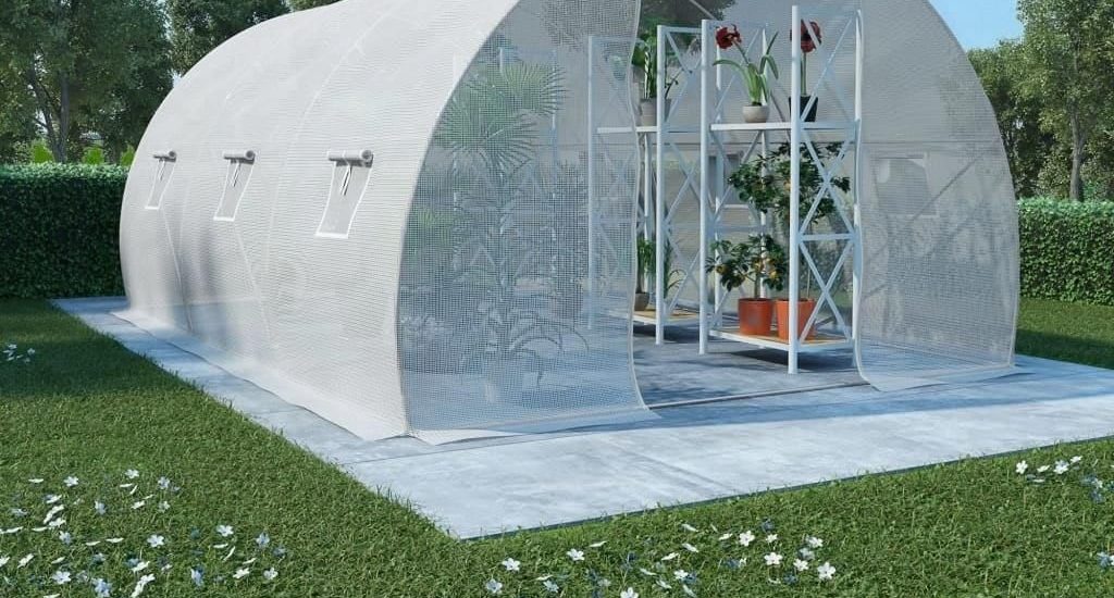 Szklarnia ogrodowa stalowa konstrukcja 13,5m² 450x300x200cm