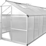 Szklarnia z aluminiową ramą, 481x250x195 cm, 23,44