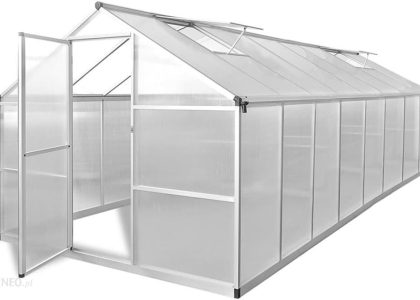 Szklarnia z aluminiową ramą, 481x250x195 cm, 23,44