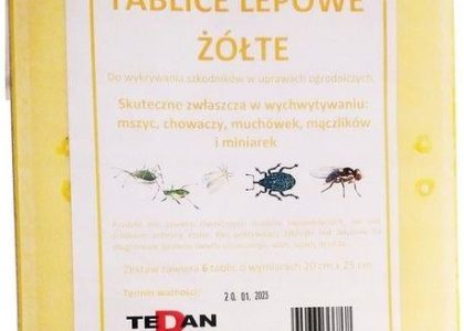 Tablice Lepowe Żółte 6szt. Mszyce Muchówki Mączlik