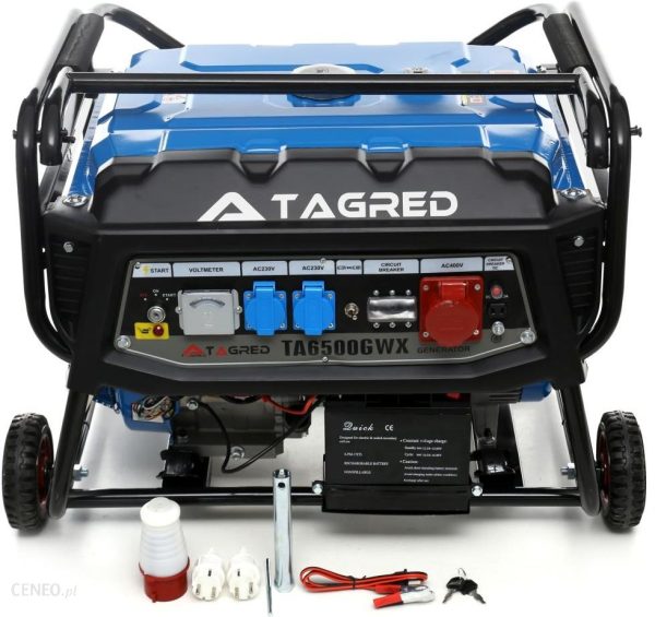 Tagred Agregat Prądotwórczy Z Rozrusznikiem 6500W 230V 400V Avr, 2X Olej TA6500GWX
