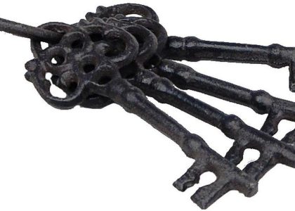 Tajemniczy Ogród Dekoracja Pęk Kluczy Metalowy 4Szt. Wys.19Cm