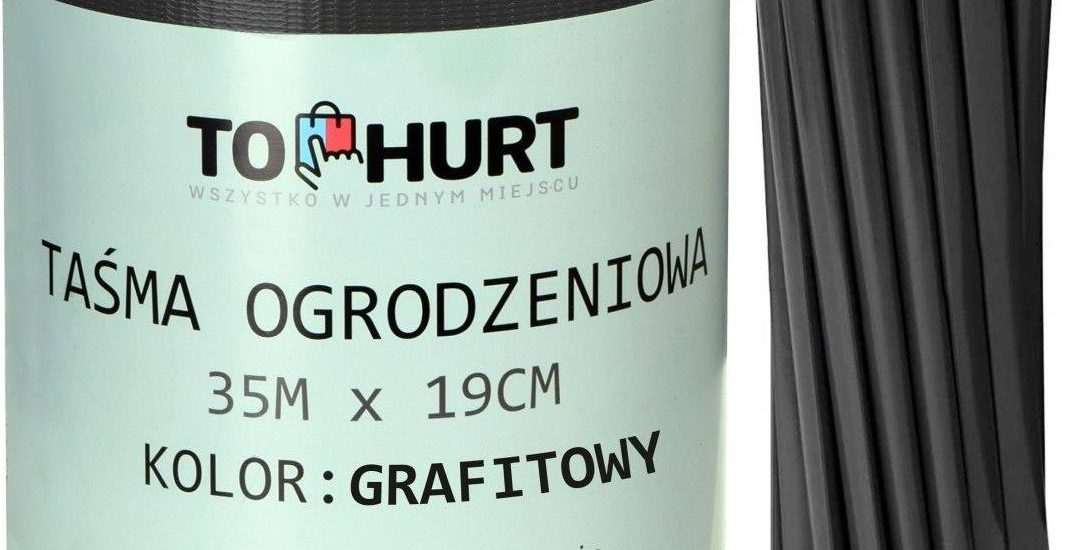 Taśma Ogrodzeniowa 19cm X 35 M Grafitowa Osłona