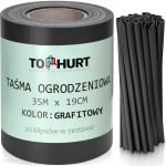 Taśma Ogrodzeniowa 19cm X 35 M Grafitowa Osłona
