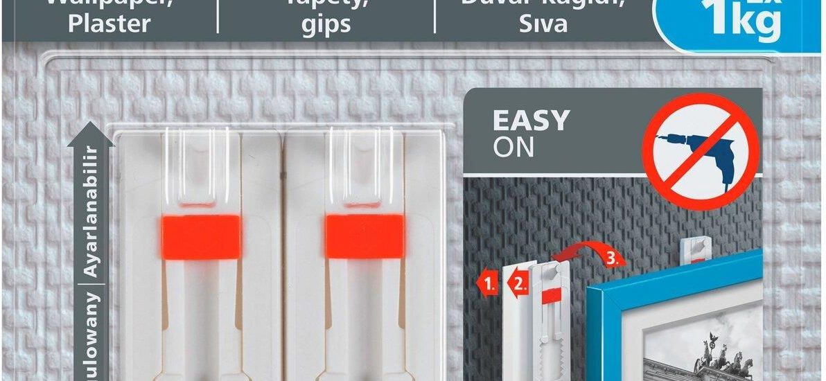 Tesa Regulowany gwóźdź samoprzylepny do tynku i tapet 1kg