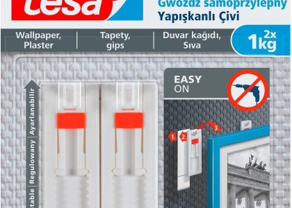 Tesa Regulowany gwóźdź samoprzylepny do tynku i tapet 1kg