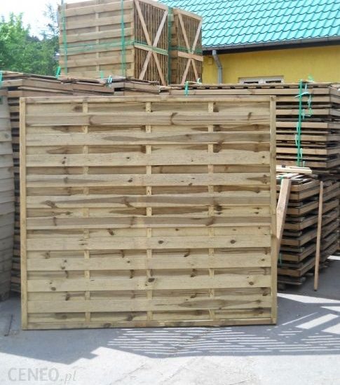 TIVOLO Płot Lamelowy pełny prosty 180×200