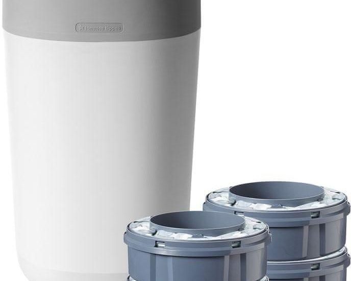 Tommee Tippee Zestaw Kosz Sangenic Twist & Click + 4 Uniwersalne Wkłady