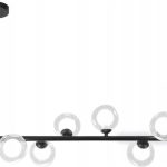 Toolight Lampa Sufitowa 8 Głowic Metalowa Czarna Industria (APP7548CP)