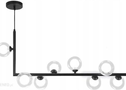 Toolight Lampa Sufitowa 8 Głowic Metalowa Czarna Industria (APP7548CP)