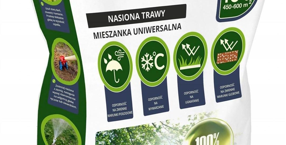 Trawa Uniwersalna Trawnik Samozagęszczająca 15 Kg