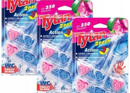 Tytan 3W1 Kostka Do Wc Action3 Flower 6X40G Promo