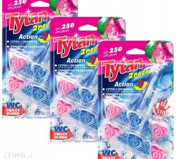 Tytan 3W1 Kostka Do Wc Action3 Flower 6X40G Promo