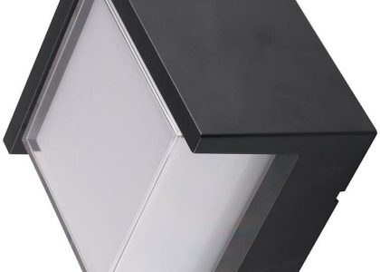 V-Tac Kinkiet Ścienny 12W Led Ip65 Czarny Kwadrat Vt-827 4000K 1200Lm Sku 8540 (Sku8540)