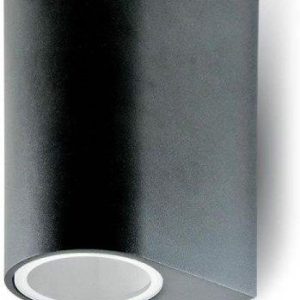V-Tac Kinkiet Ścienny Gu10 Aluminium Okrągły Czarny Góra Dół Ip44 Vt-7652