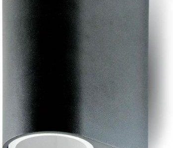 V-Tac Kinkiet Ścienny Gu10 Aluminium Okrągły Czarny Góra Dół Ip44 Vt-7652
