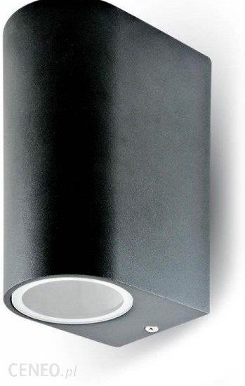 V-Tac Kinkiet Ścienny Gu10 Aluminium Okrągły Czarny Góra Dół Ip44 Vt-7652