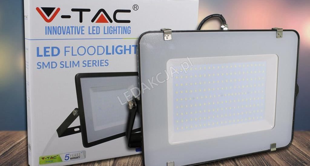 V-TAC LED NAŚWIETLACZ 200W SAMSUNG CHIP 16000LM CZARNY Neutralna biała 4000K