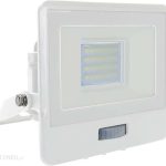 V Tac Naświetlacz Led 20W 1510Lm 4000K Ip65 Biały Z Mufą, Czujnikiem Ruchu I Funkcją Cut Off Samsung Chip Vt 128S W (3800157661300)