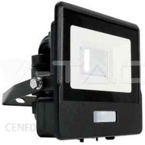 V-Tac naświetlacz LED z czujnikiem ruchu i mufą kablową 10W 735lm 6500K czarny 20258 (VT20258)