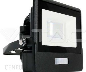 V-Tac naświetlacz LED z czujnikiem ruchu i mufą kablową 10W 735lm 6500K czarny 20258 (VT20258)