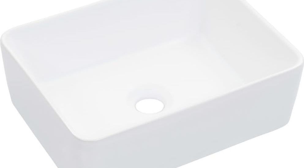 vidaXL 40x30x13cm Ceramiczna Biała