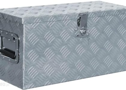 Vidaxl Aluminiowa Skrzynia 61,5X26,5X30Cm Srebrna (V142936)