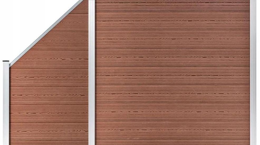 VIDAXL BRĄZOWE PANELOWE OGRODZENIE WPC 273X186CM 3054430