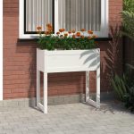Vidaxl Donica, Biała, 78X40X81cm Lite Drewno Sosnowe