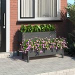 Vidaxl Donica Szara 110X84X75cm Lite Drewno Sosnowe