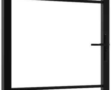 Vidaxl Drzwi Wewnętrzne, Szkło Esg I Aluminium, 93X201,5 Cm, Czarne 151200