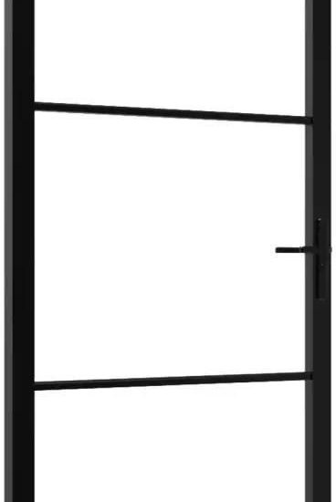 Vidaxl Drzwi Wewnętrzne, Szkło Esg I Aluminium, 93X201,5 Cm, Czarne 151200
