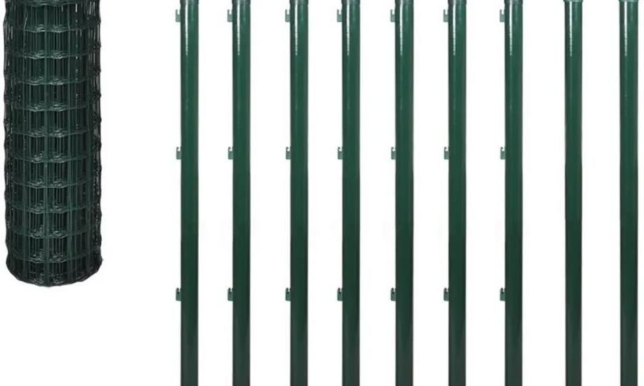 Vidaxl Euro Ogrodzenie Stalowe 10×1,5m Zielone 142395